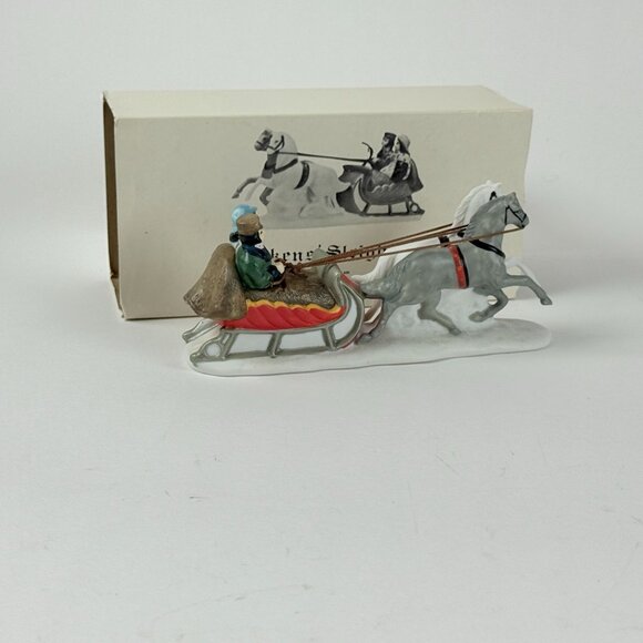 Vintage 80's Department 56 Heritage Collection Sleigh Ride Christmas Home Decor - Picture 6 of 7